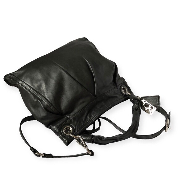 Vintage Coach Parker F0993-13411Boho Bag, Black Leather Shoulder Bag COA - Picture 7 of 10